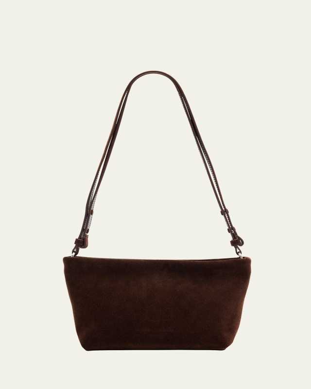 Bond Zip Suede Shoulder Bag
